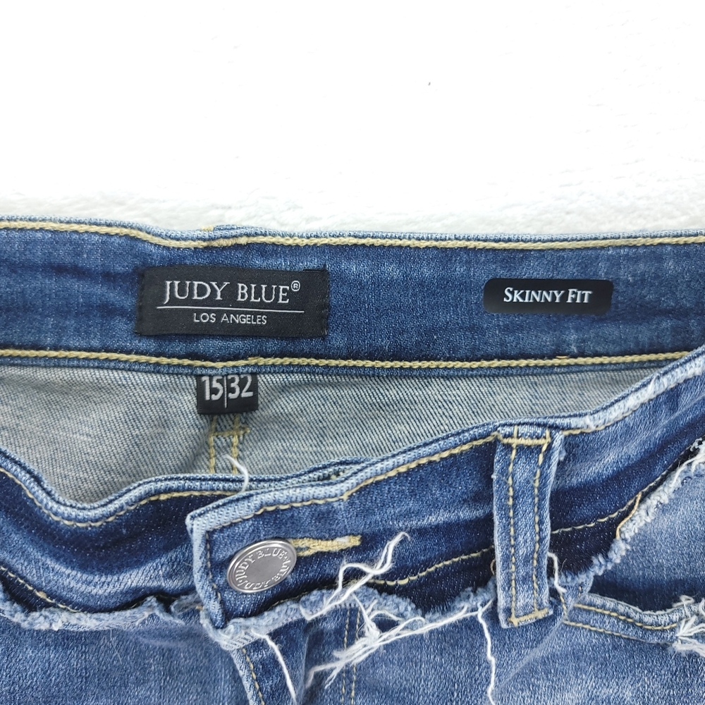 Judy Blue Jeans Size 15/32 Womens Slim Fit Skinny Medium Wash Blue Denim - Picture 9 of 10